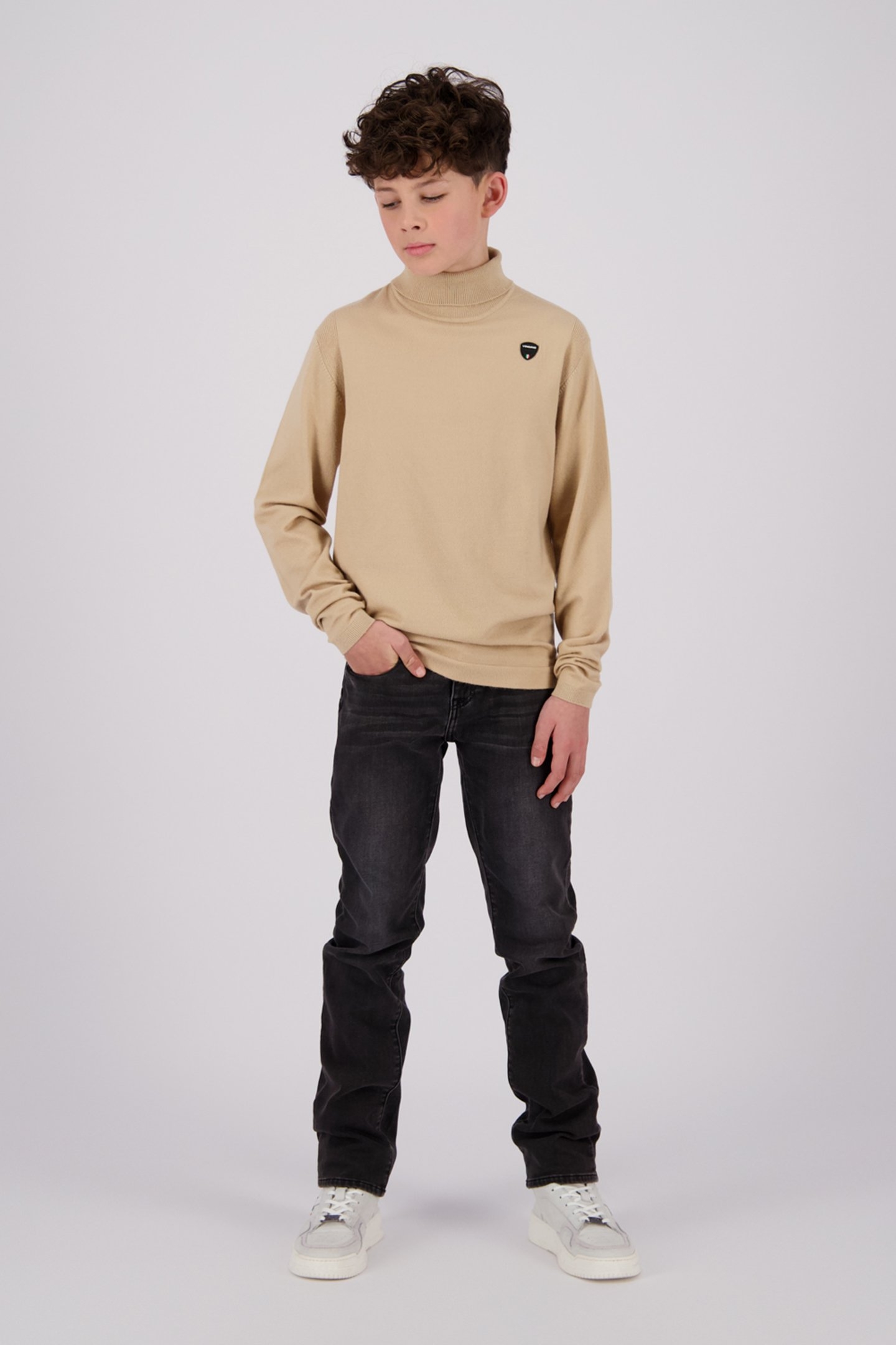 BOYS MEZ FLAT KNIT SAND 1