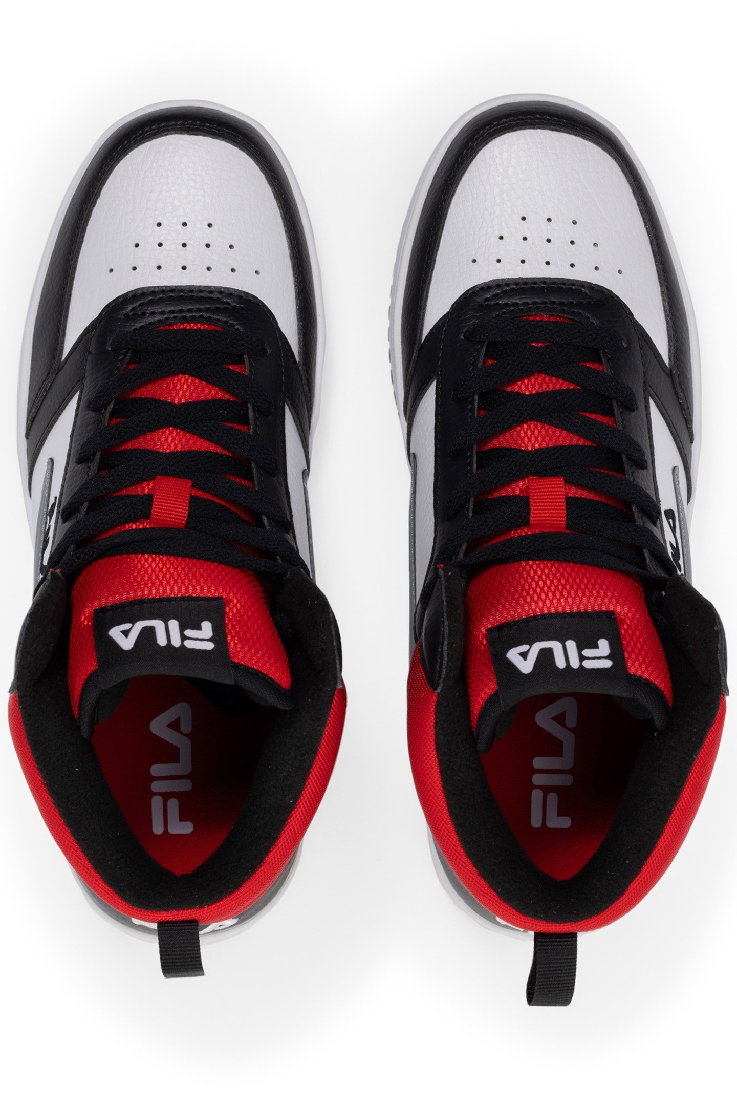 UNISEX FILA REGA NF MID WHITE-BLACK-FILA RED 3