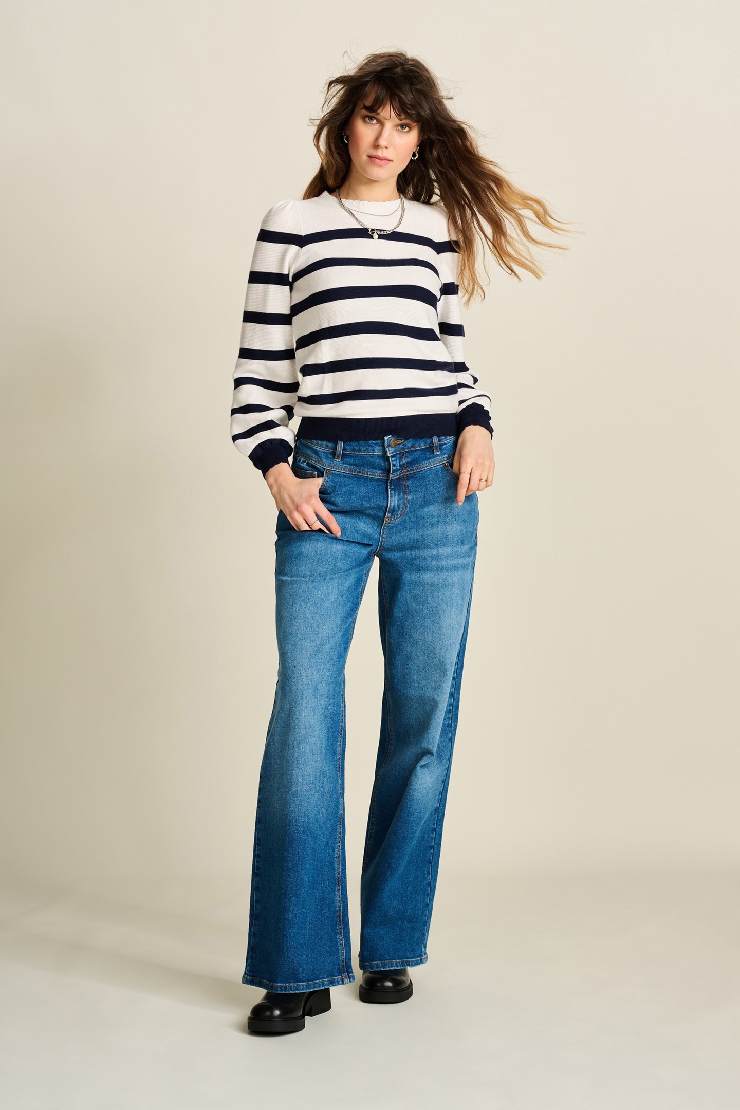 JEANS- WIDE LEG VINTAGE BLUE 1