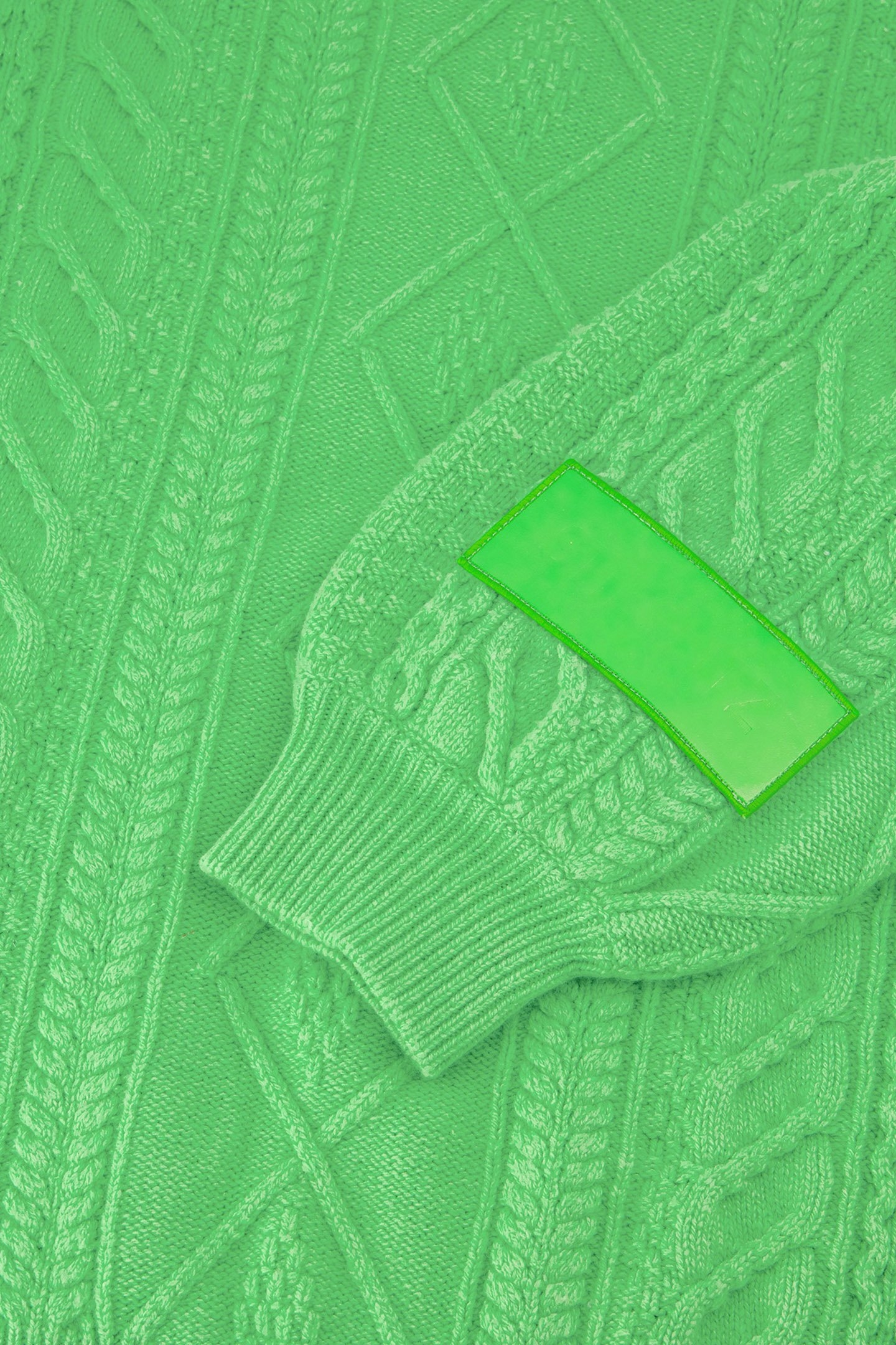 FAUVE KNITTED JUMPER GREEN 5