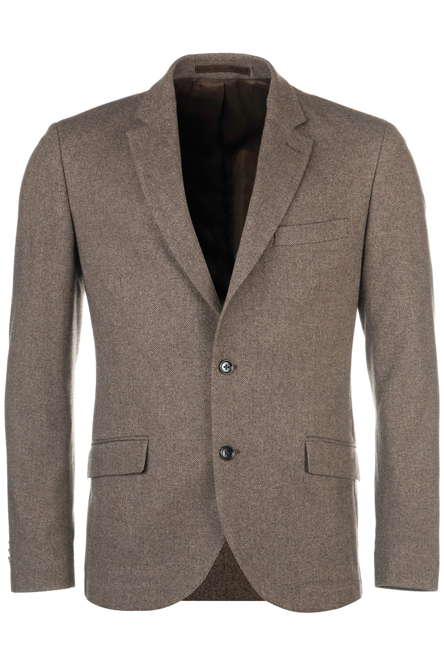 2 BTN FLAP PKT BLAZER BROWN 3