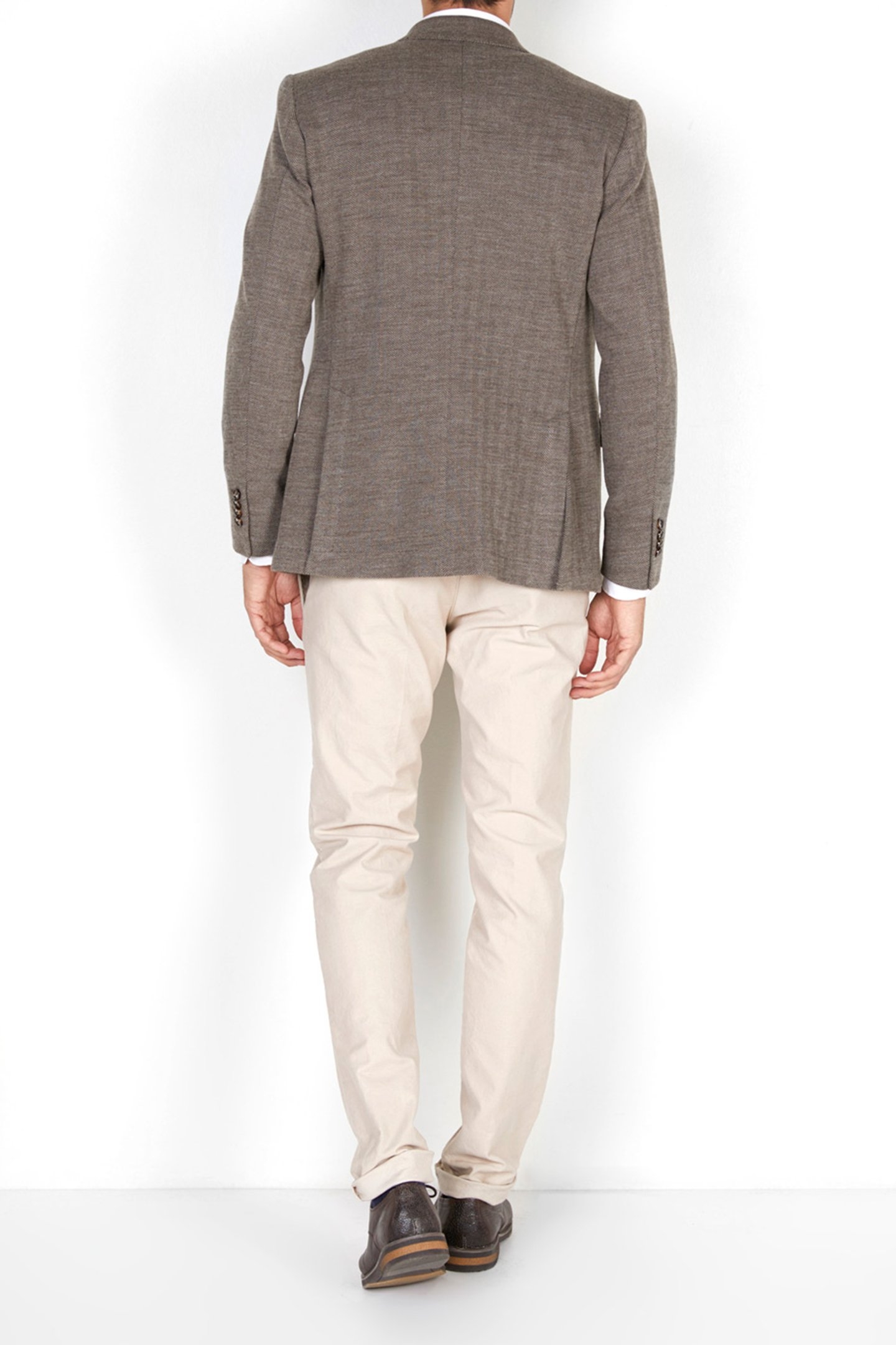 DBLFACE 2 BTN FLAP PKT BLAZER BROWN 2