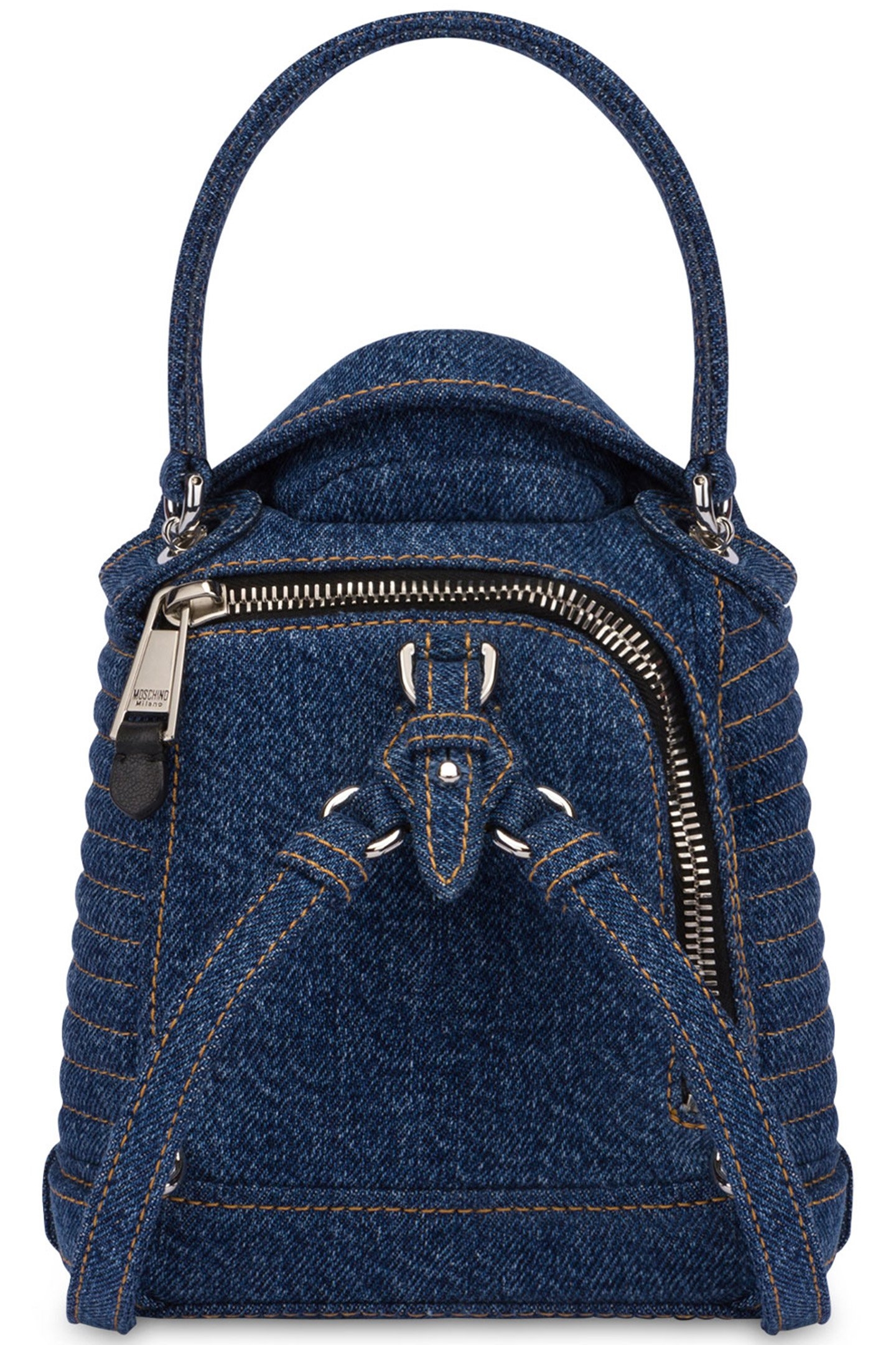 MINI DENIM BIKER BACKPACK BLUE 2