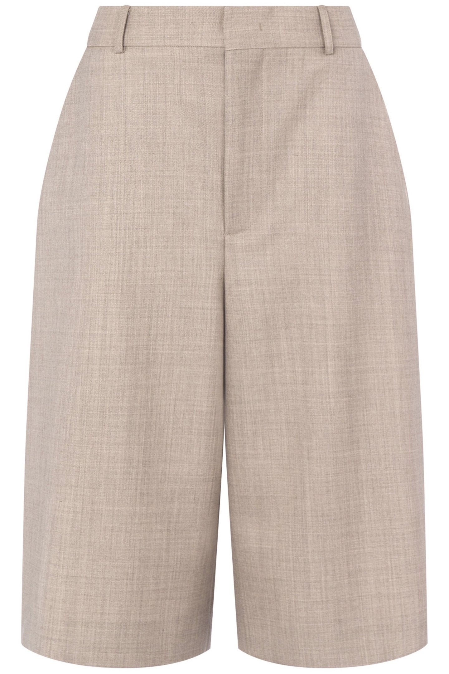 WOOL CANVAS BERMUDA SHORTS BEIGE 3