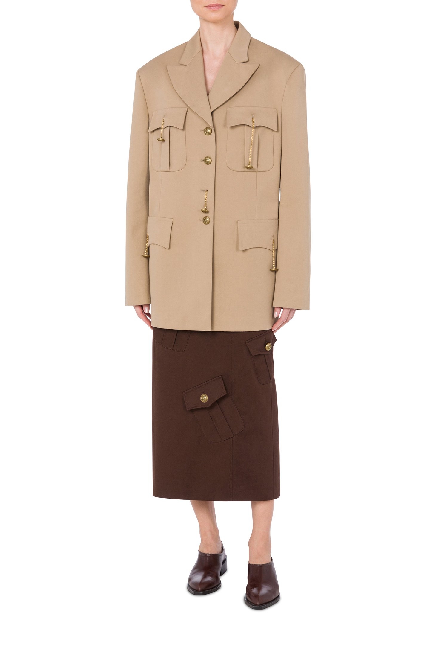 GABARDINE JACKET MILITARY TWIST BEIGE 1