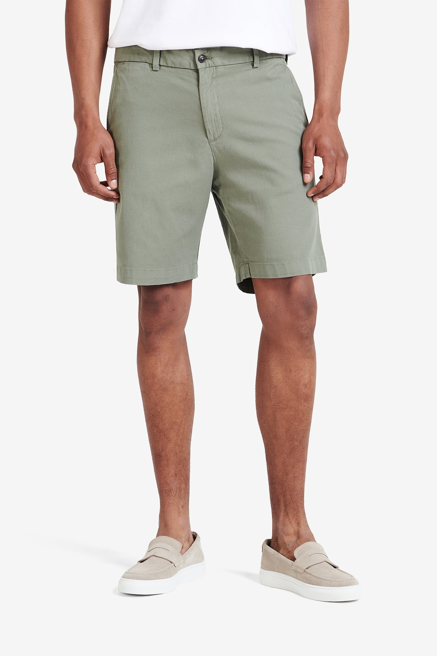 BYRON COTTON-LINEN STRETCH DARK SAGE 1