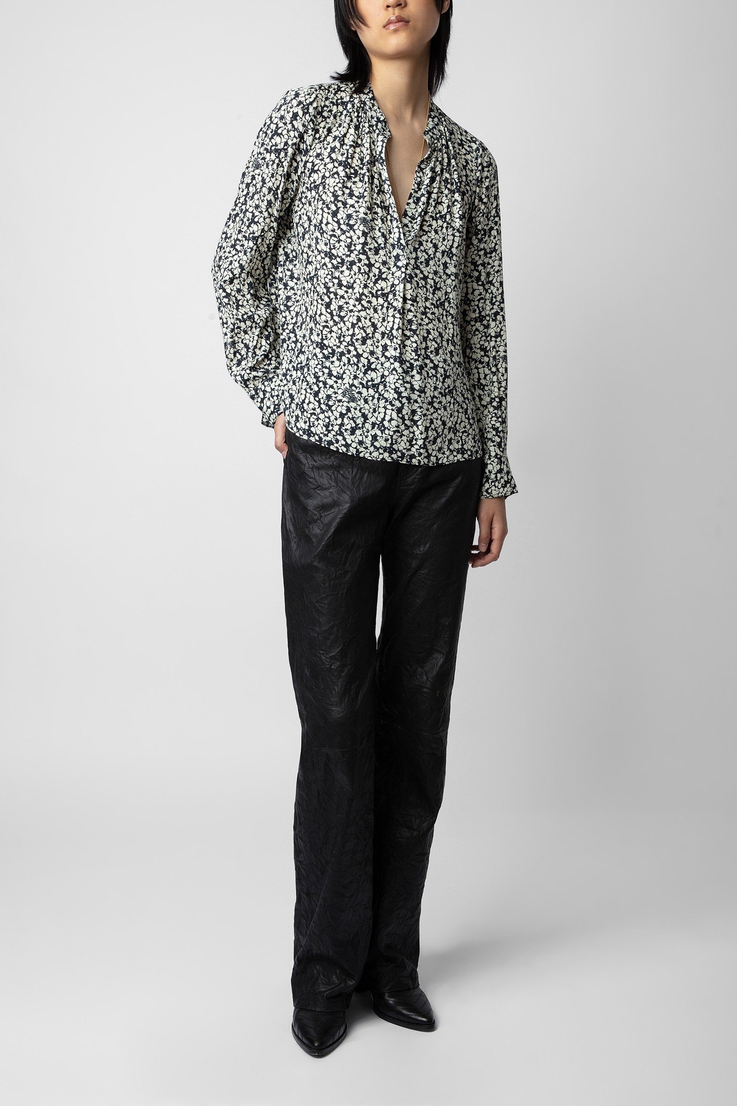 TINK CREPE BICO FLOWERS SHIRT VANILLE 2