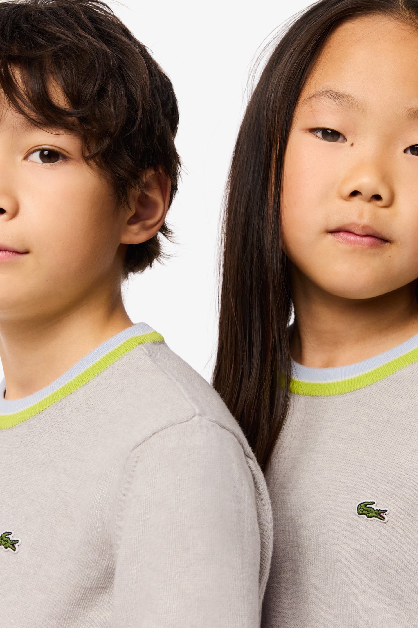 CHILDREN SWEATER SILVER CHINE/FIREFLY-WHITE 2