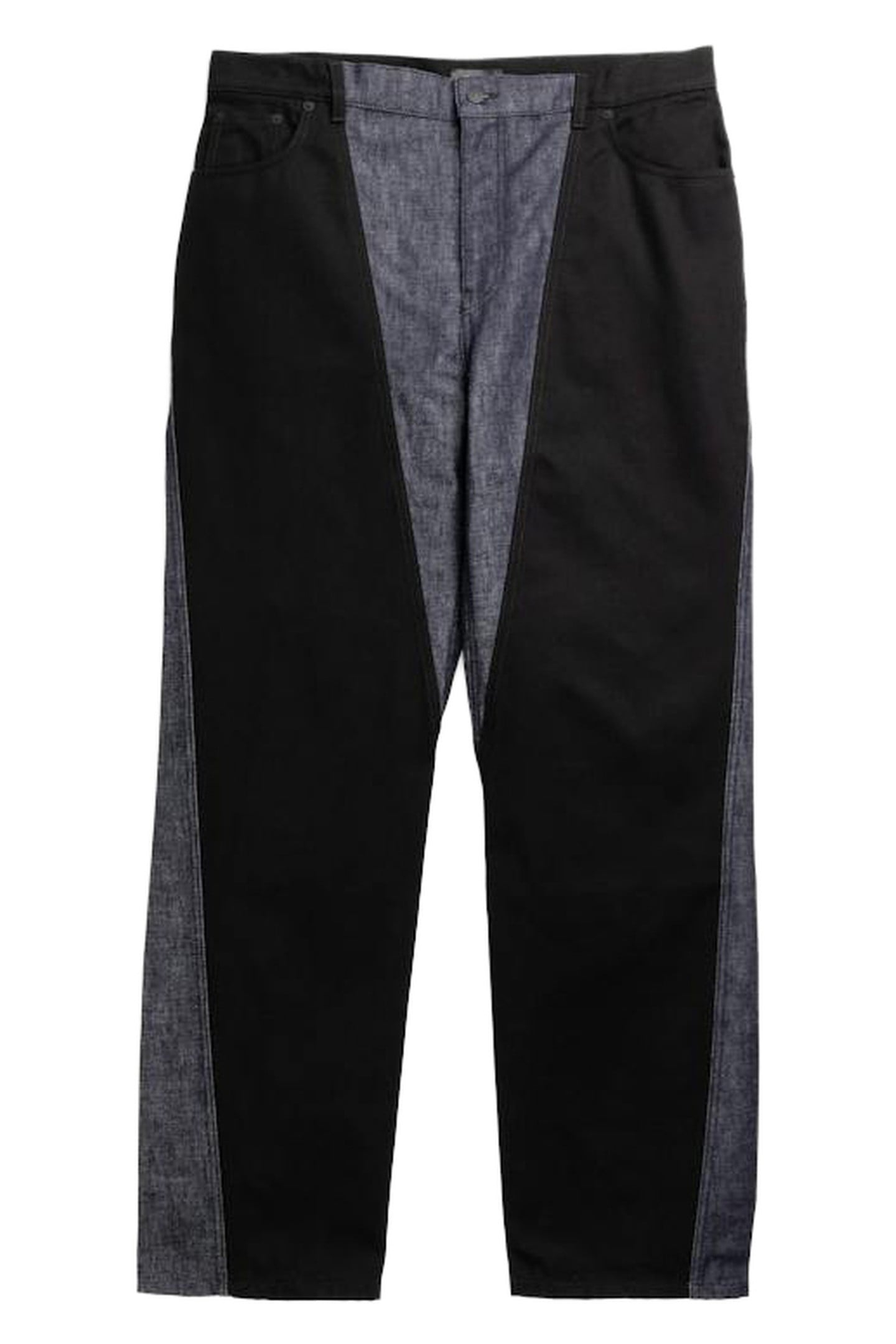 MUGLER – RAW BI-COLOR STRAIGHT LEG JEANS 1