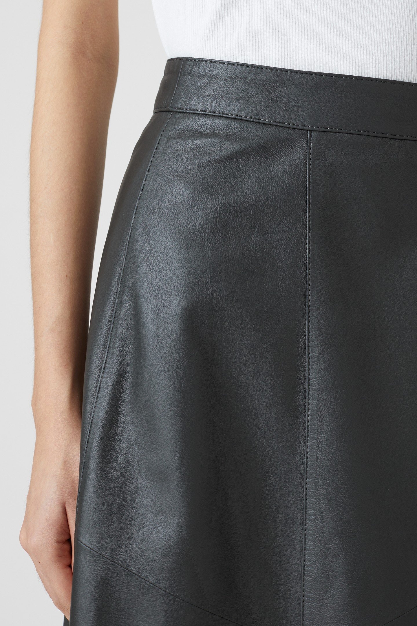 LEATHER SKIRT ARMY GREEN 8