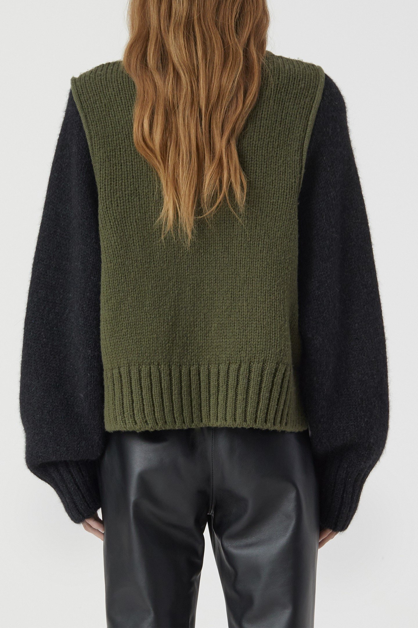 CREW NECK LONG SLEEVE KNITS INDUSTRIAL GREEN 7