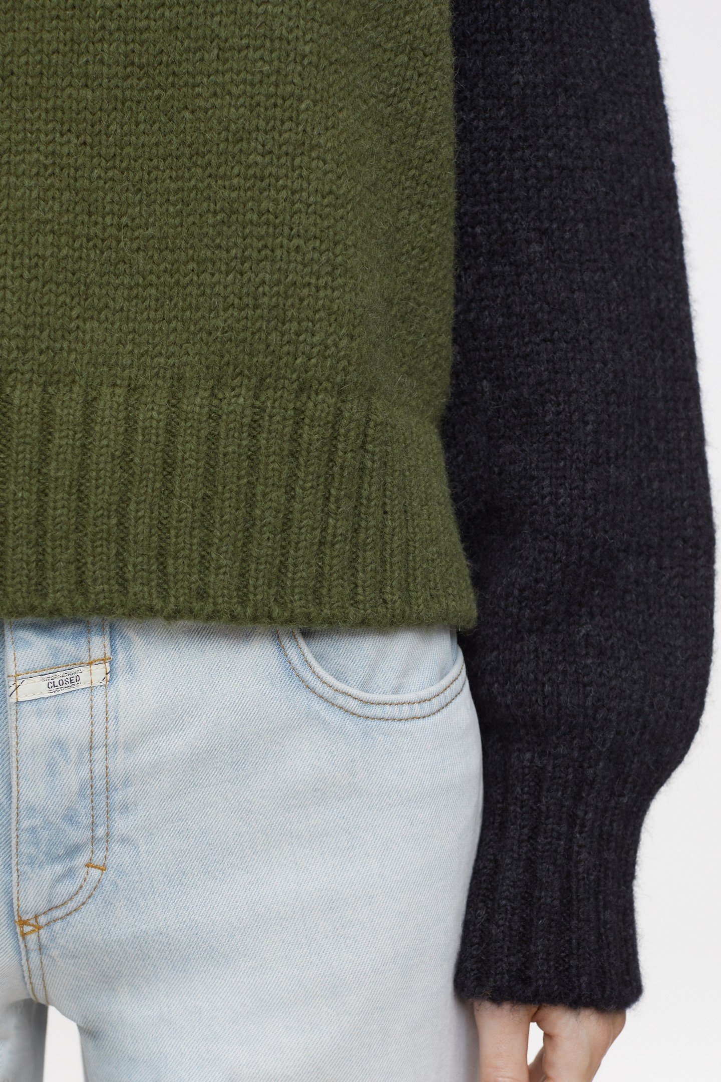 CREW NECK LONG SLEEVE KNITS INDUSTRIAL GREEN 8