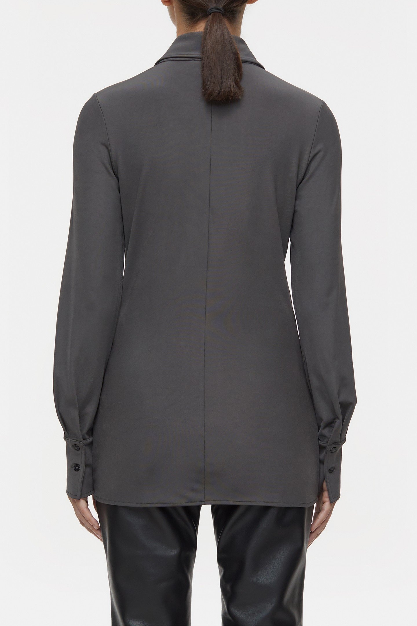 WAISTED BLOUSE SHIRT CHARCOAL 3