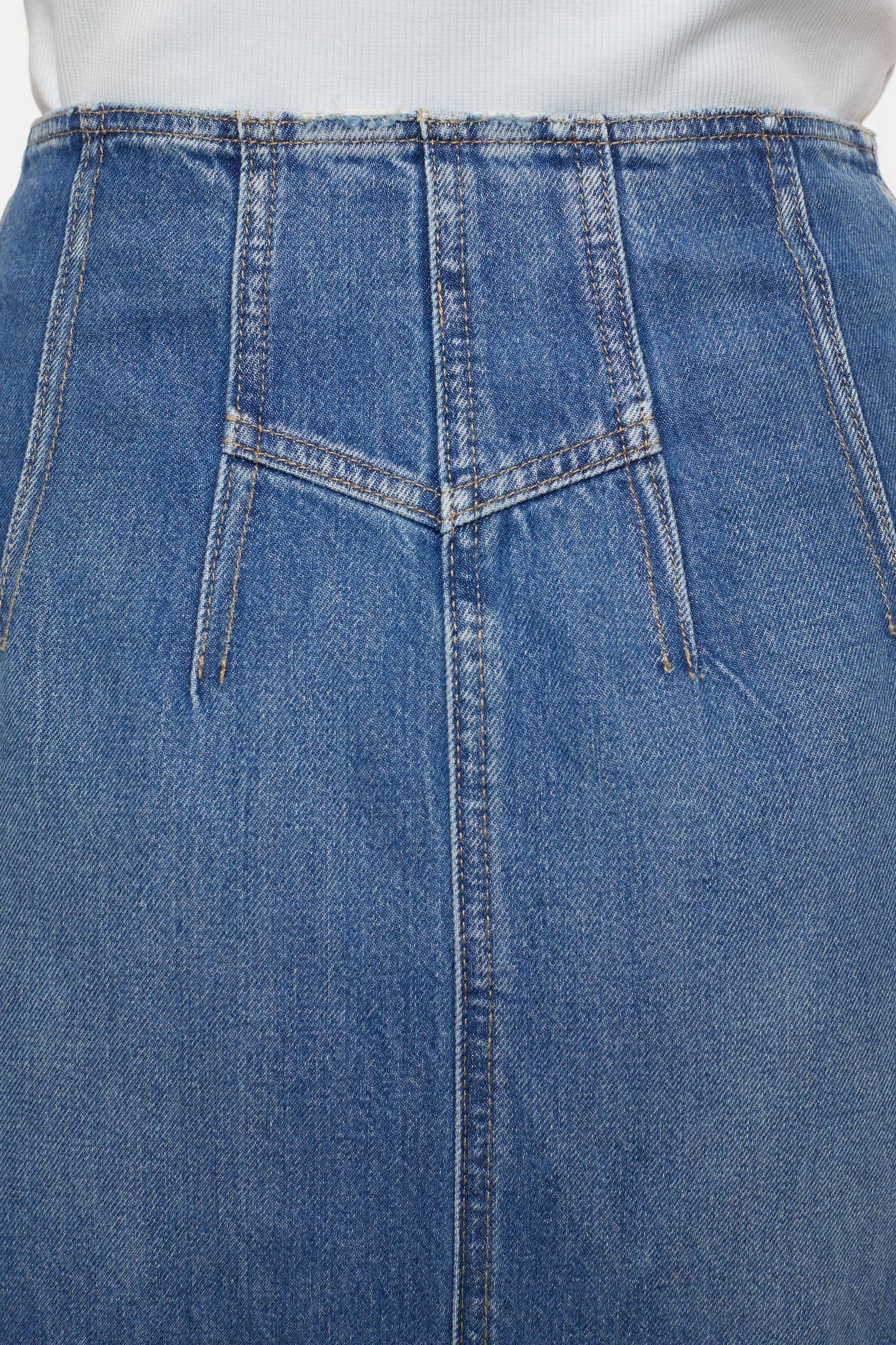 DENIM SKIRT WITH ZIP SKIRTS MID BLUE 8