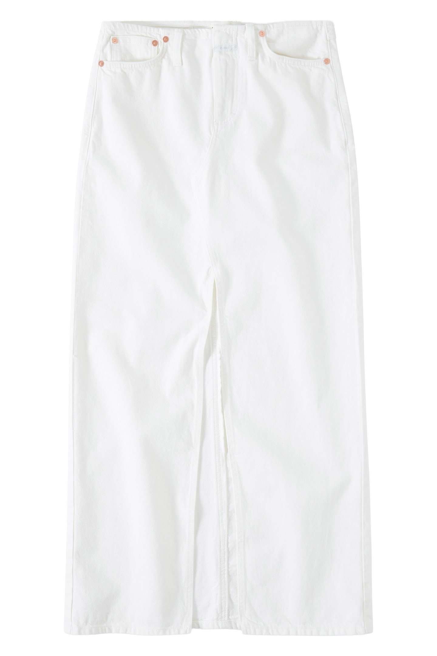 LONG 5-POCKET SKIRT WHITE 1