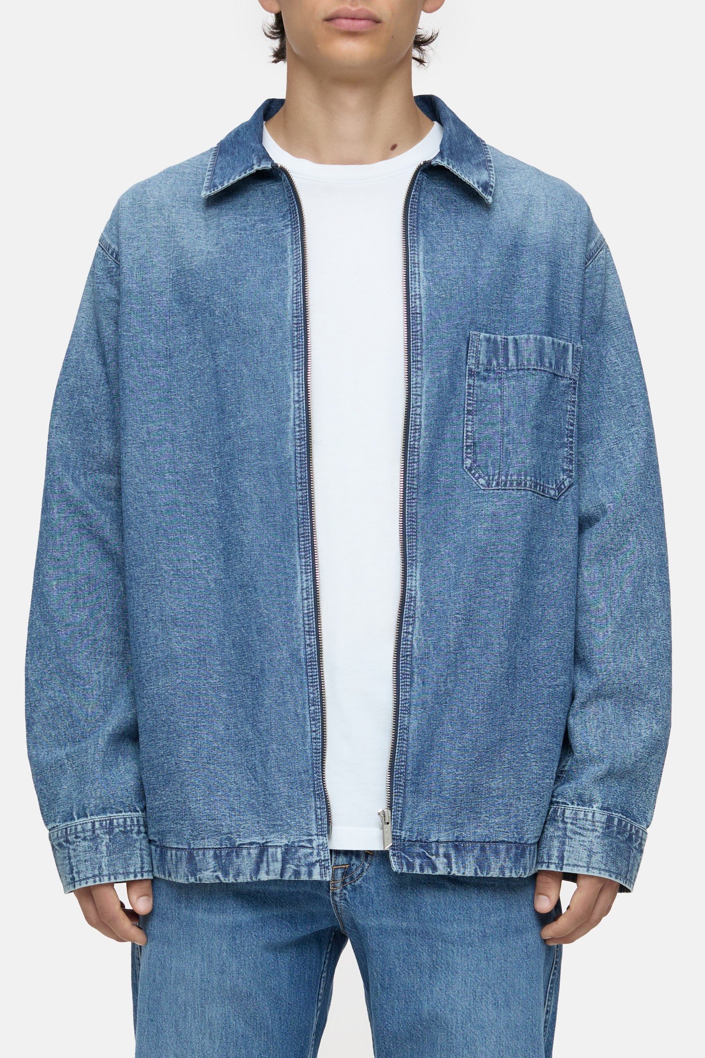 ZIPPED SHIRT & BLOUSES LIGHT BLUE 1