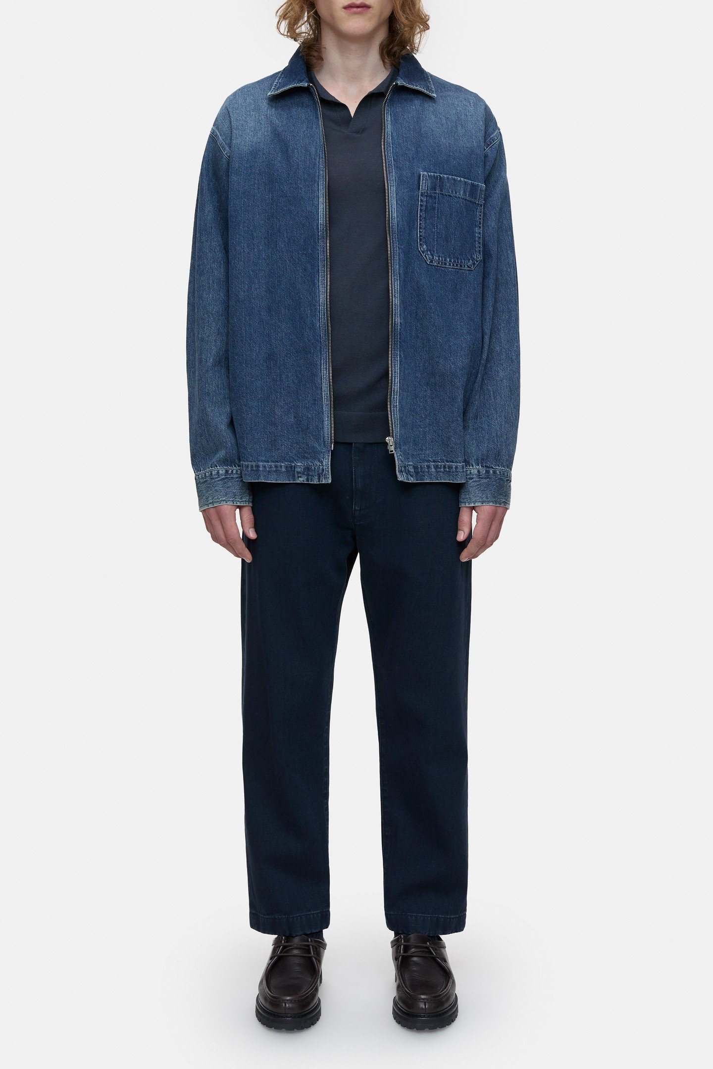 ZIPPED SHIRT & BLOUSES LIGHT BLUE 2