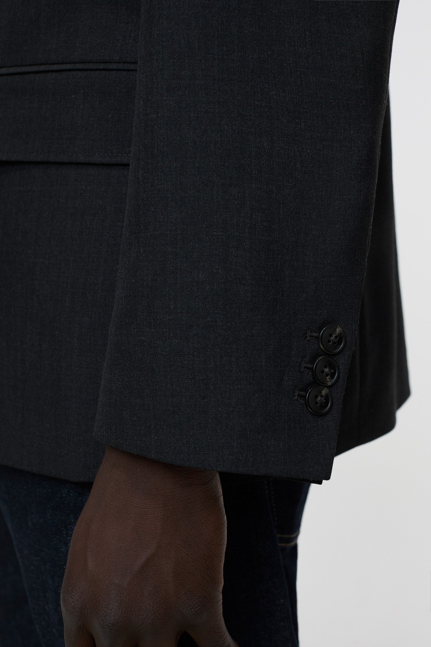 SINGLE BREASTED BLAZER ANTHRACITE MELANGE 4