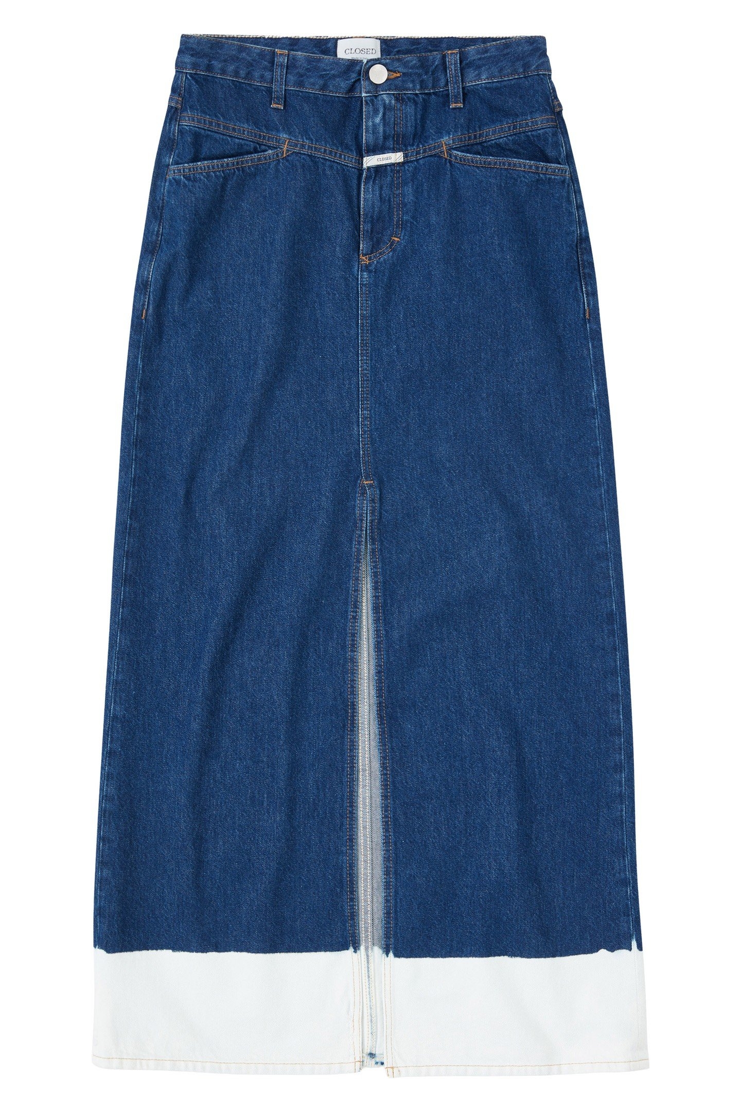 LONG X-POCKET SKIRT MID BLUE 1