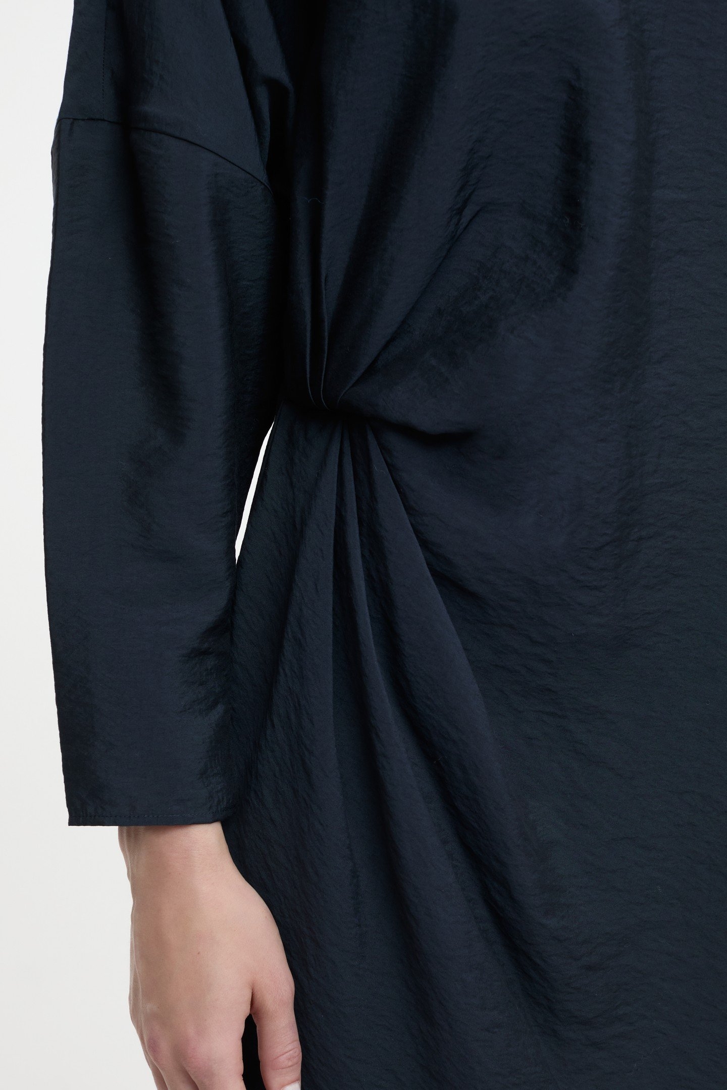 DRAPED DRESS BLACK 4