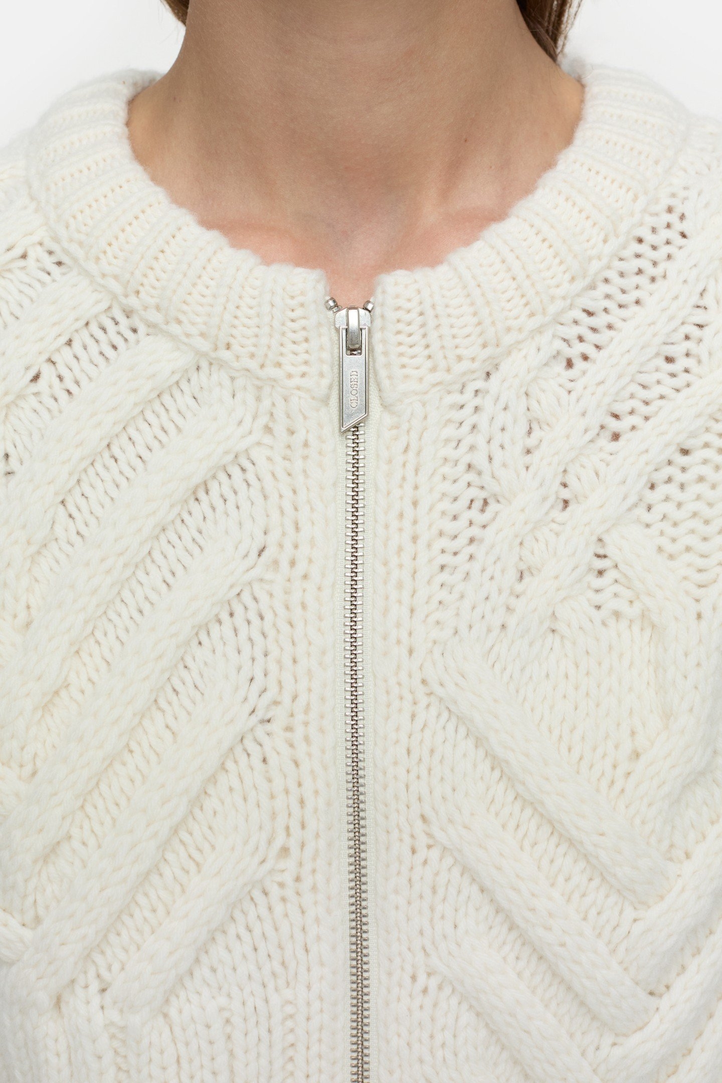 CREW ZIP CARDIGAN KNITS IVORY 3