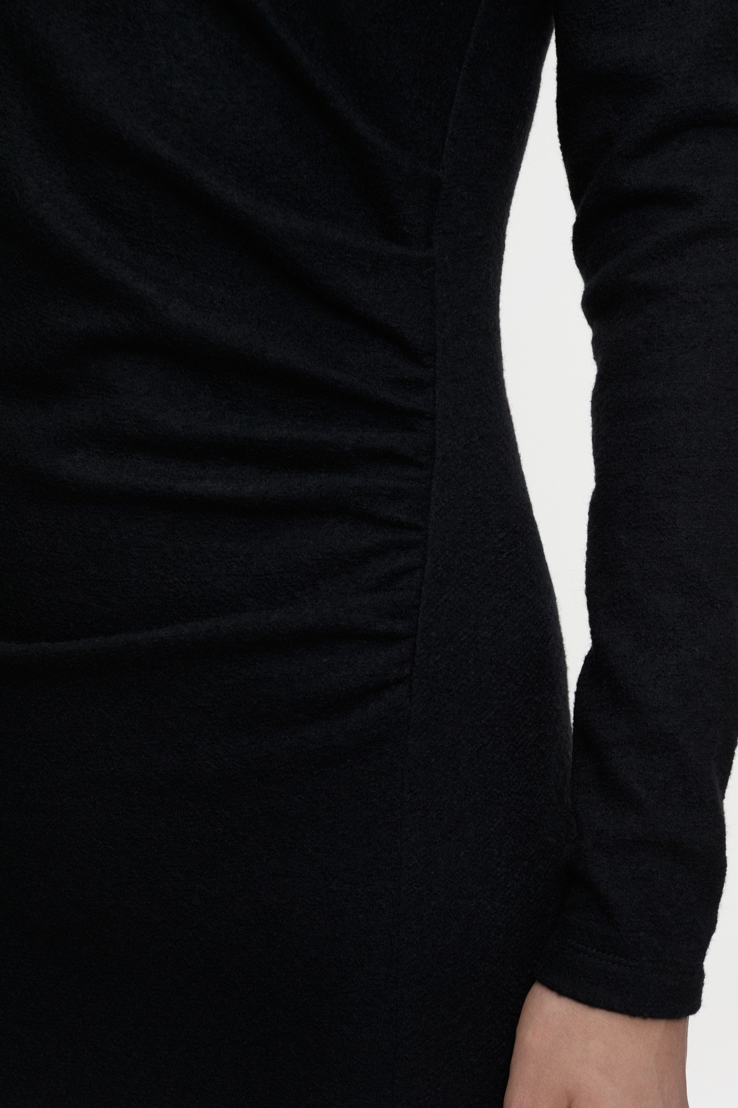 DRAPED DRESS BLACK 3