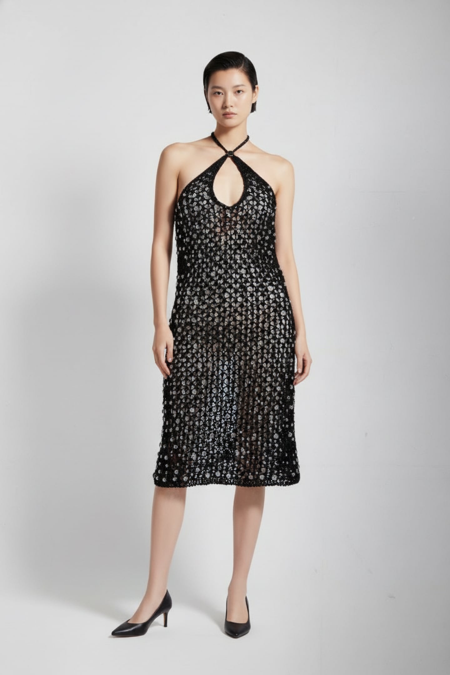 COPERNI – BEADED KNITTED DRESS BLACK 1