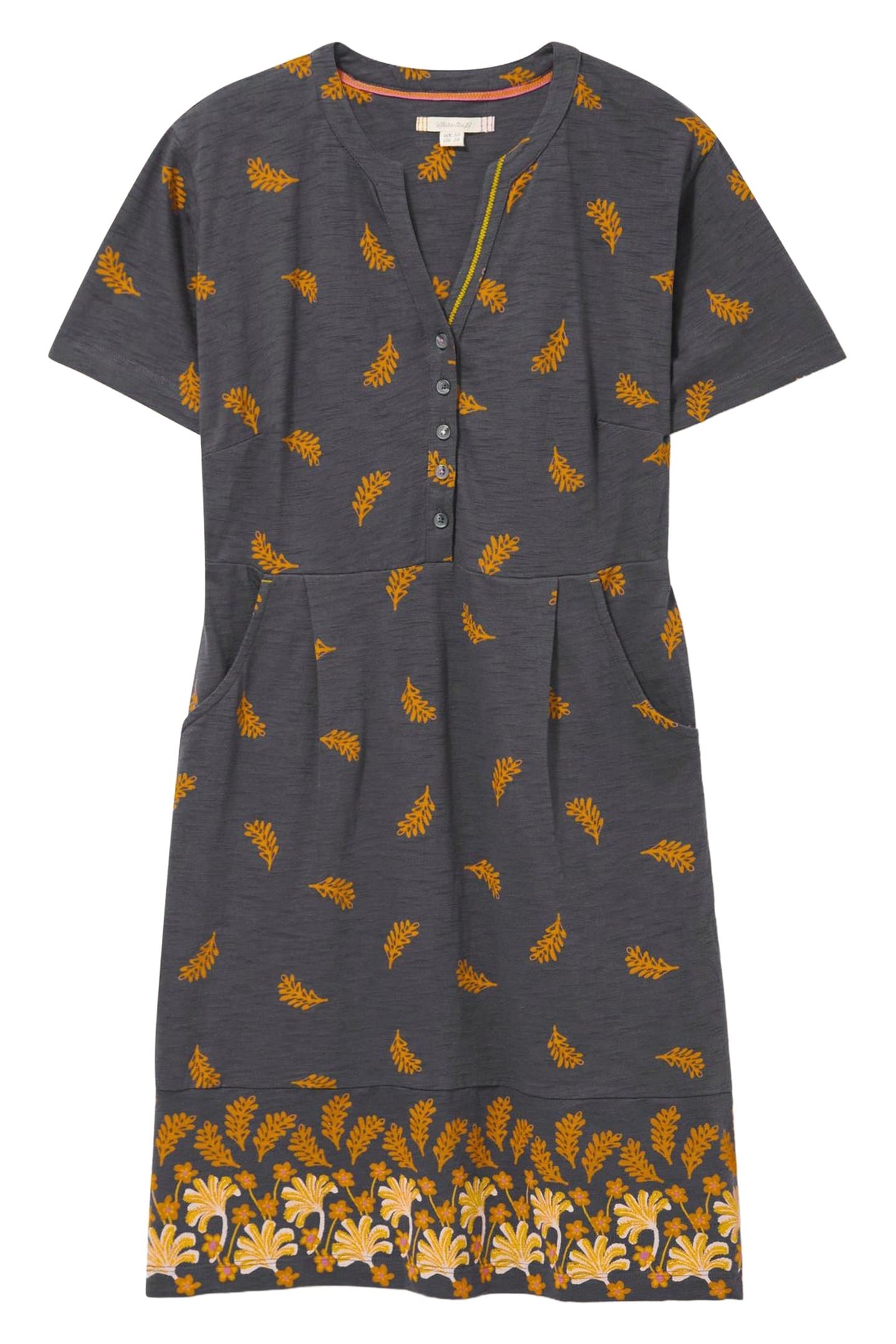 TAMMY COTTON JERSEY DRESS GREY MULTI 3