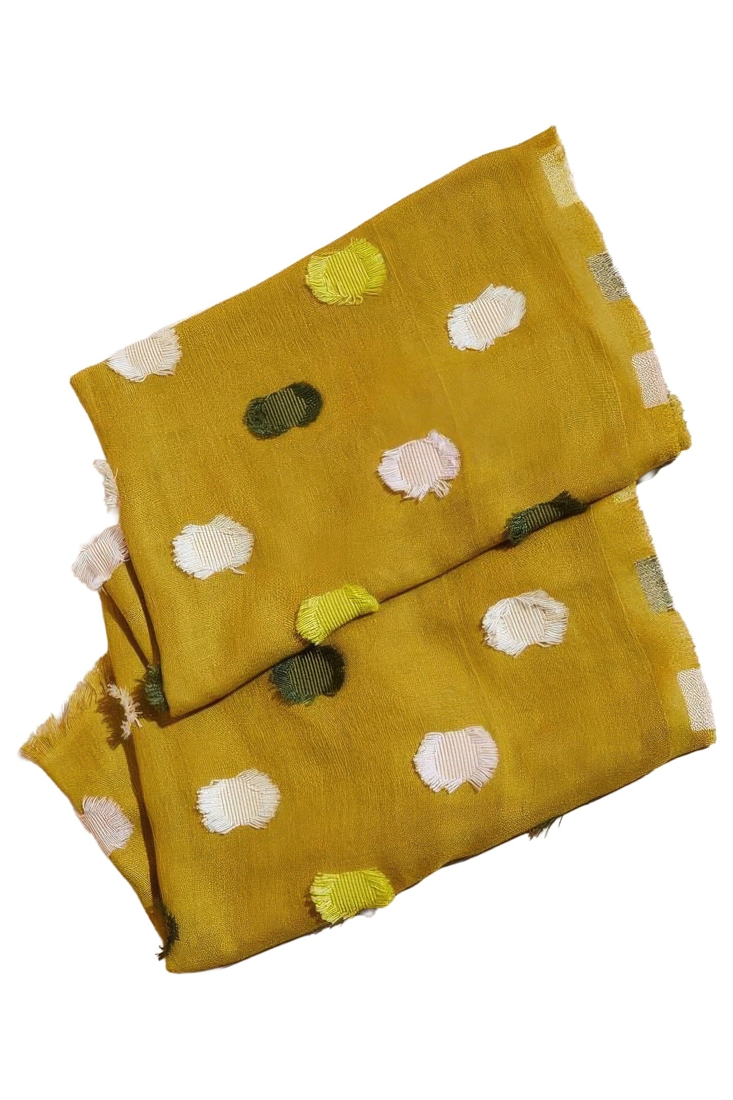 TEXTURE CIRCLE MIDWEIGHT SCARF CHARTREUSE MULTI 1