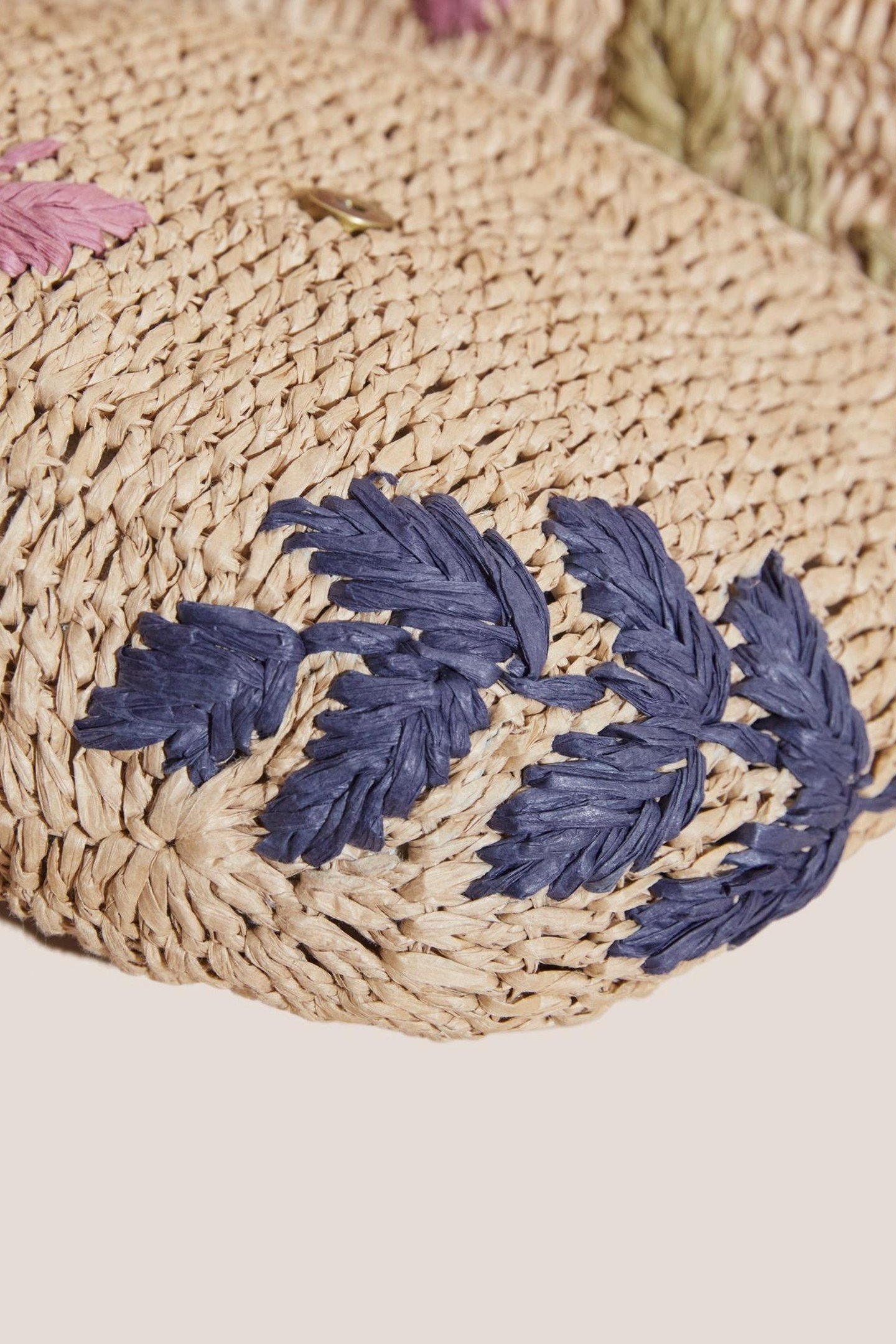 FLOWER STRAW MINI CROSSBODY NATURAL MULTI 7