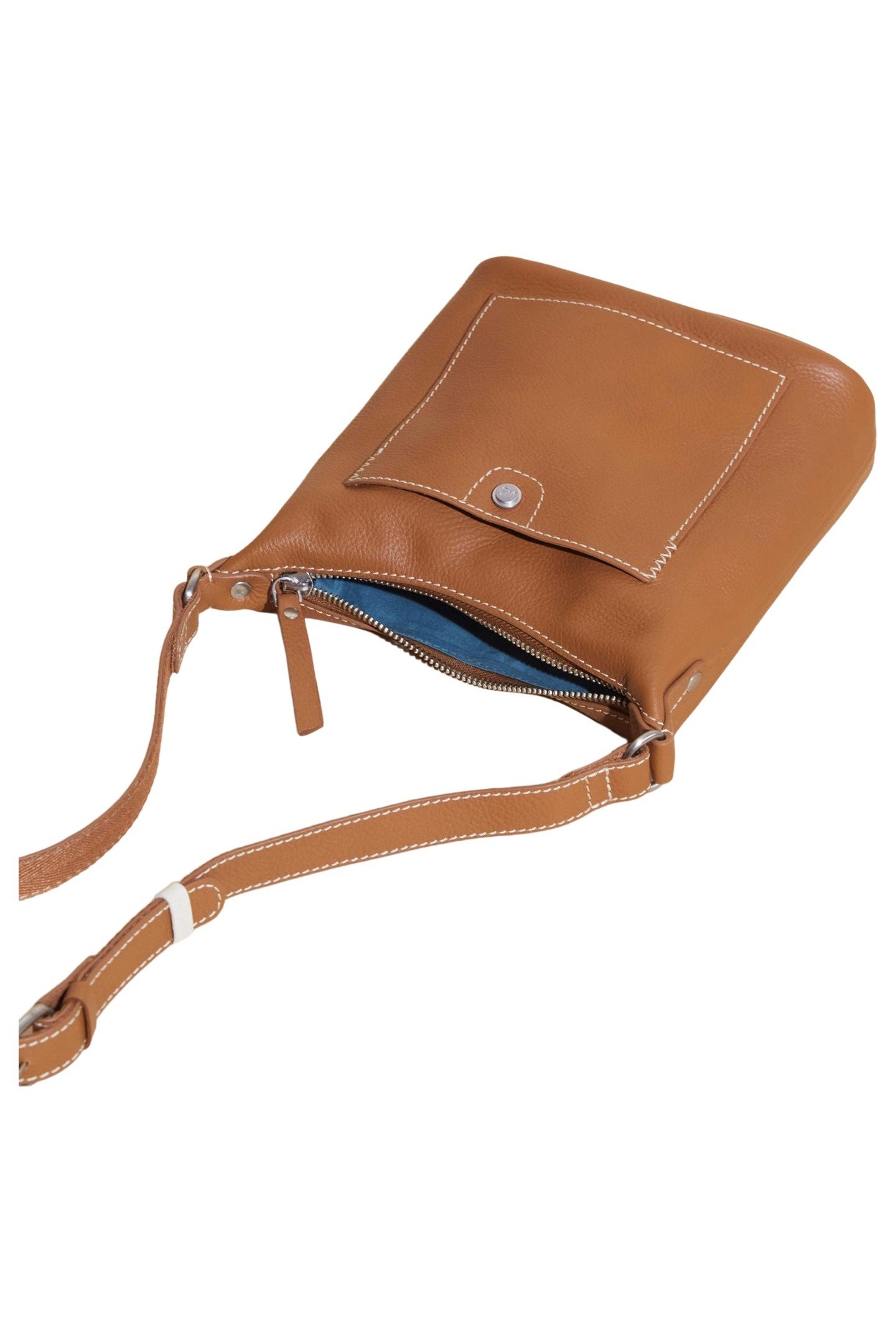 MINI FERN LEATHER CROSSBODY MID TAN 2