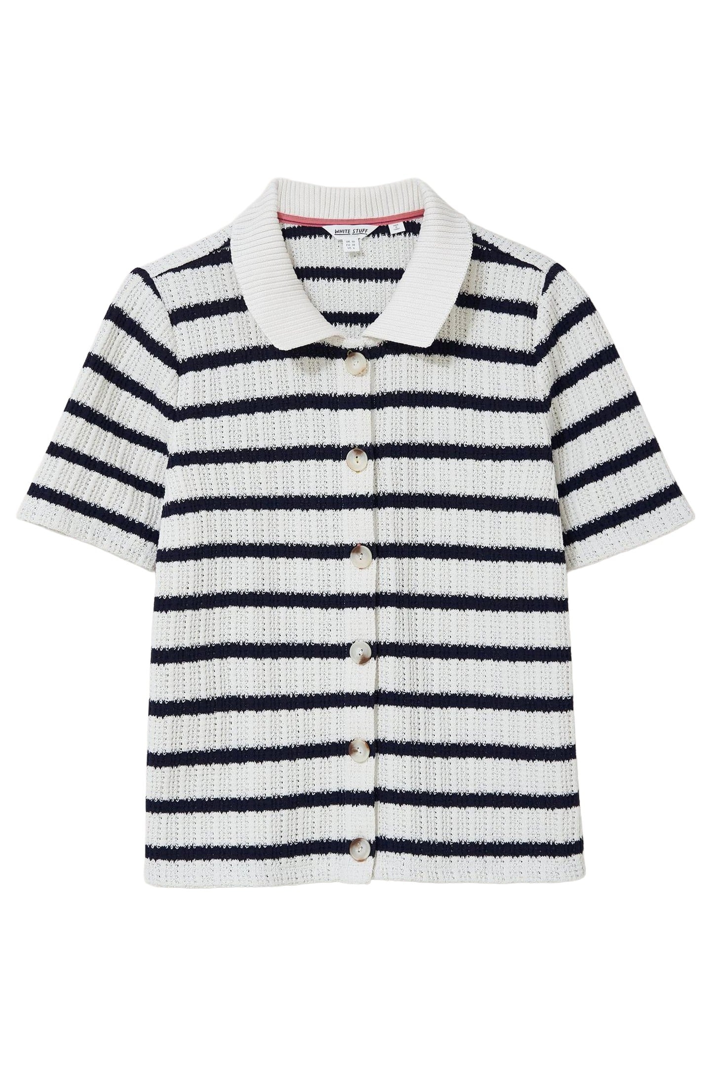 STRIPE COLLAR TOP BLACK MULTI 3