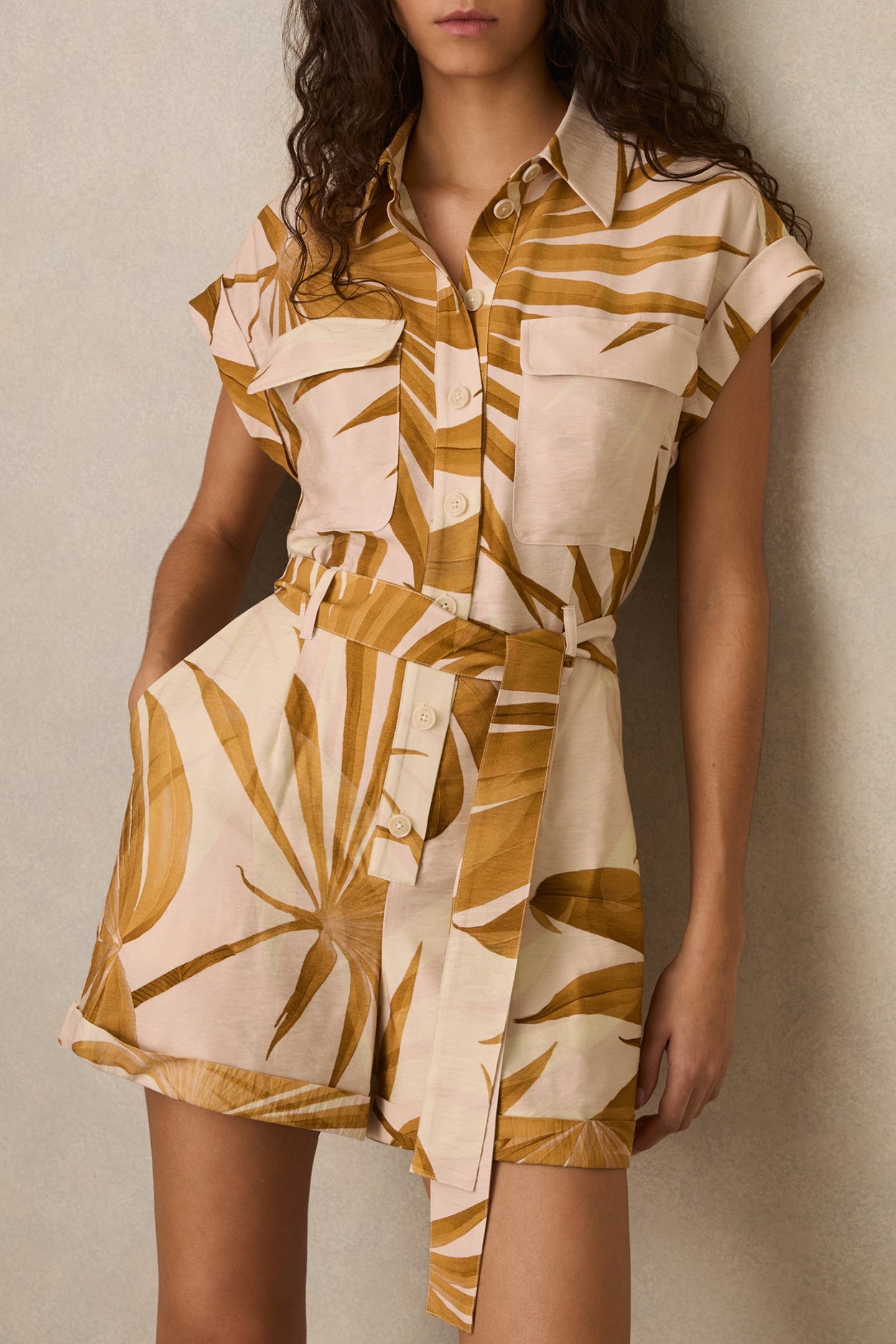 PRINTED PLAYSUIT NEUTRAL 1