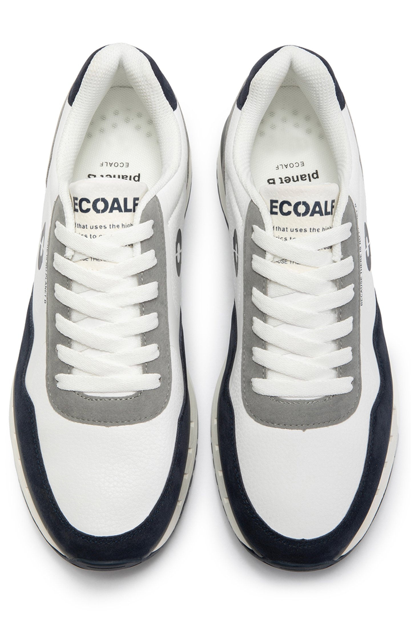 CERVINOALF LEATHER SNEAKERS WHITE/NAVY 2