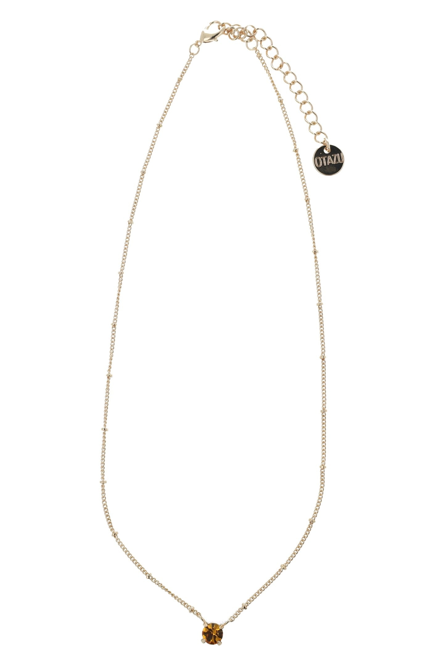 SOLITAIRE CRYSTAL NECKLACE TOPAZ 1