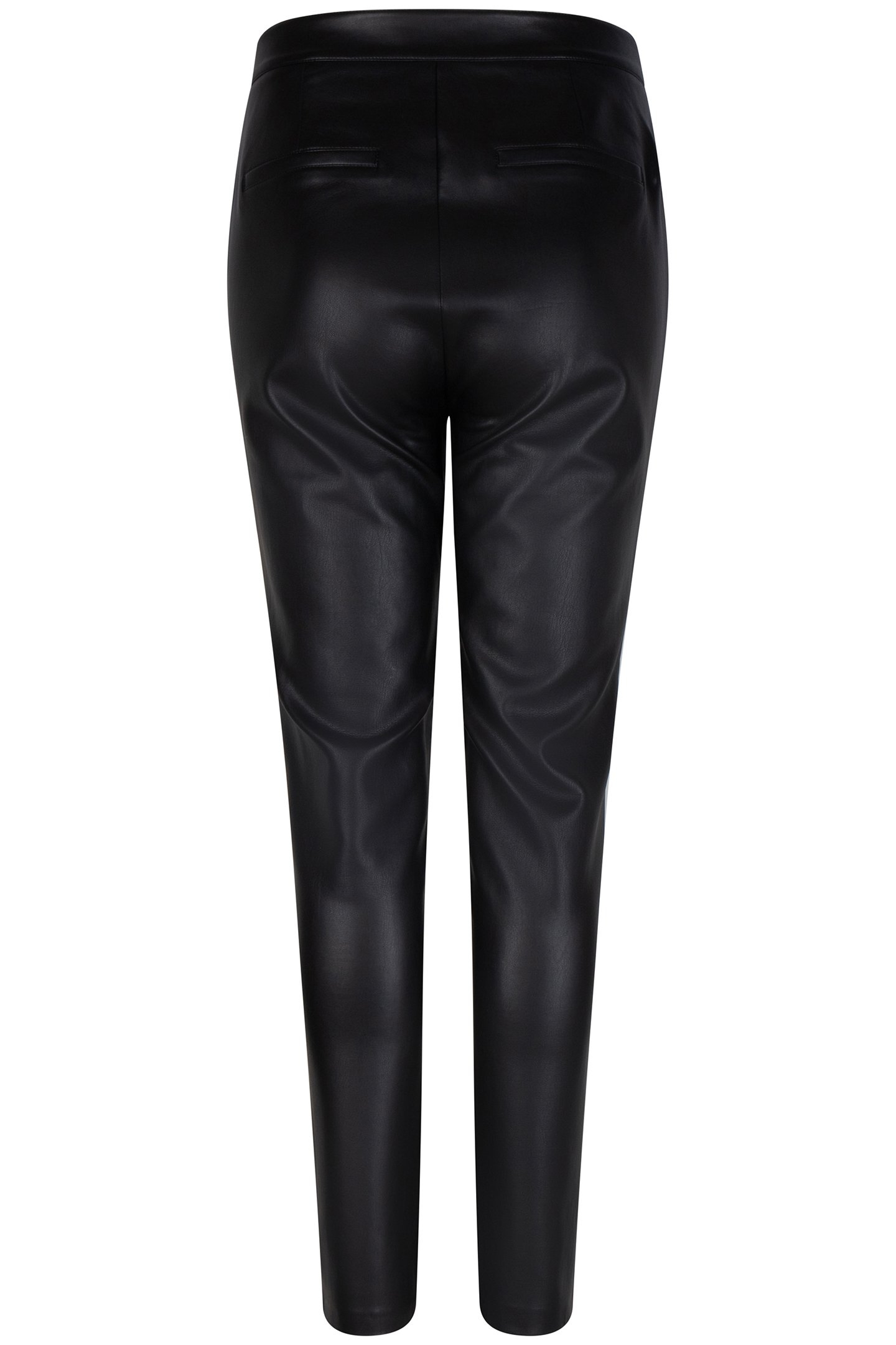 TROUSERS BUTTON CLOSURE PU BLACK 4