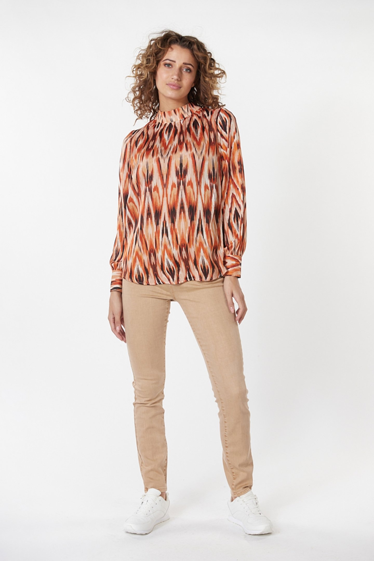 BLOUSE COL ETHNIC SKINS PRINT 3