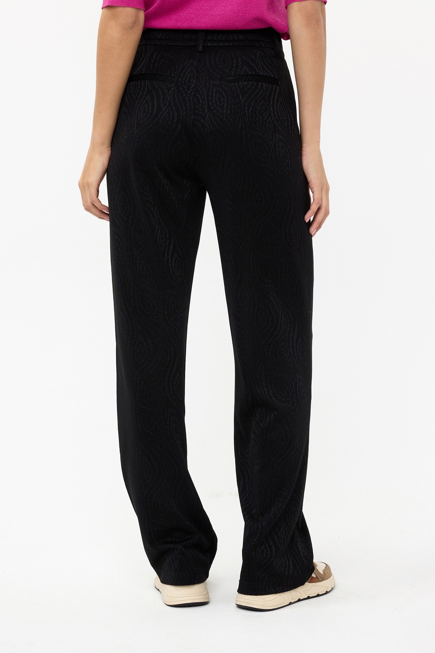 TROUSERS JACQUARD STRETCH BLACK 5