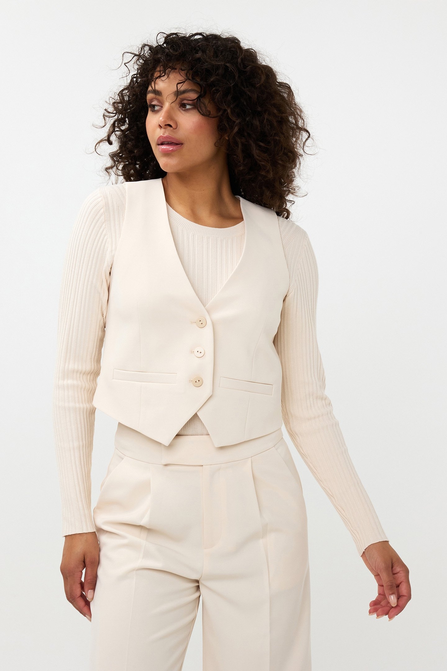 GILET SHORT CITY BEIGE 1