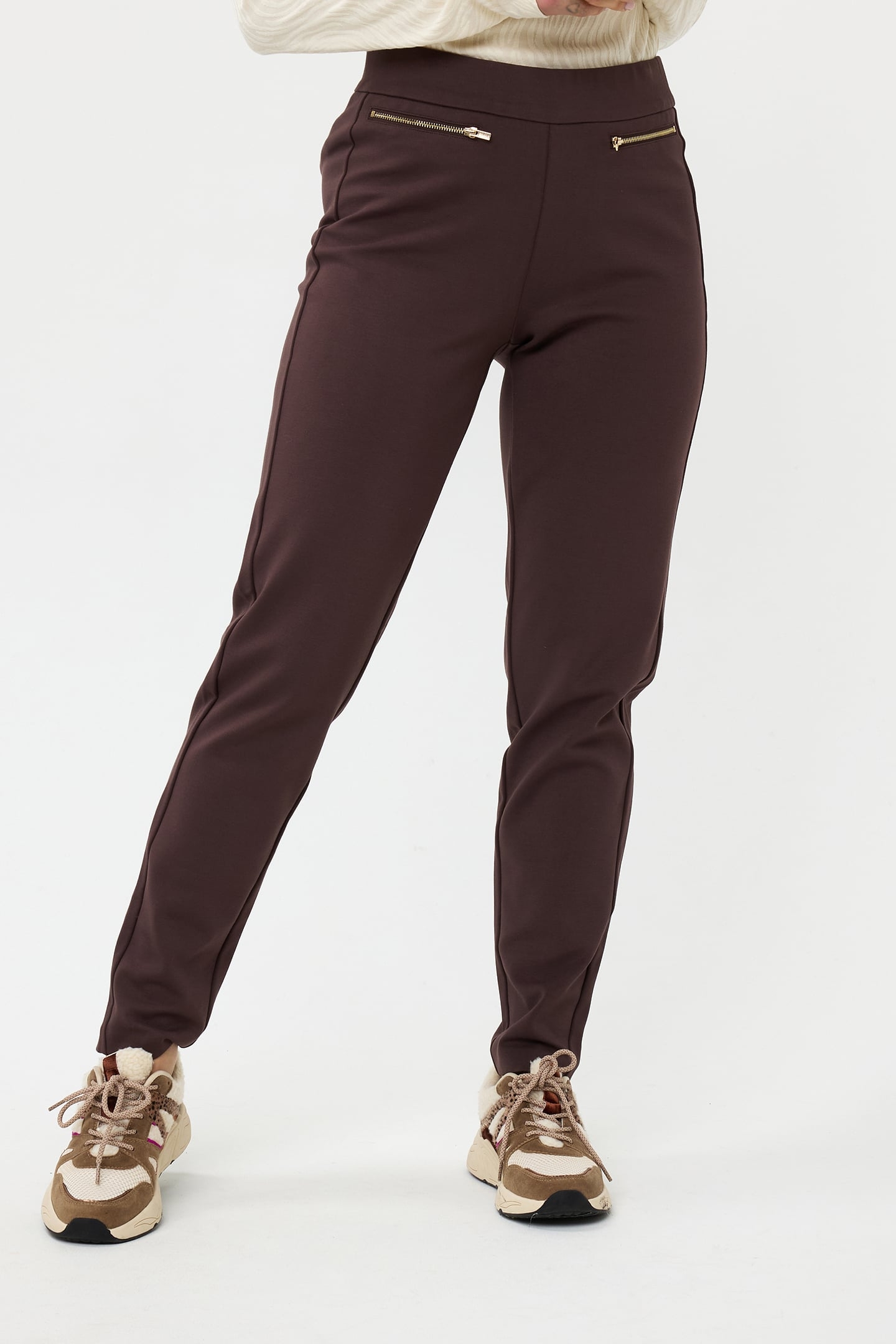 TROUSER PUNTO ZIPPER POCKET CHOCOLATE 1