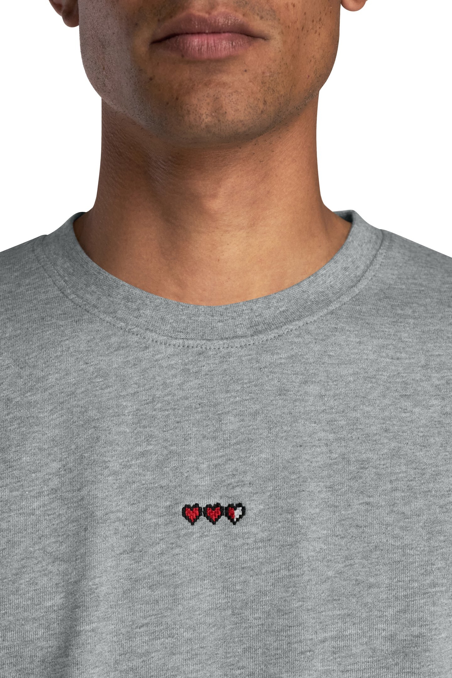 SWEATSHIRT HANK HEARTS GREY 4