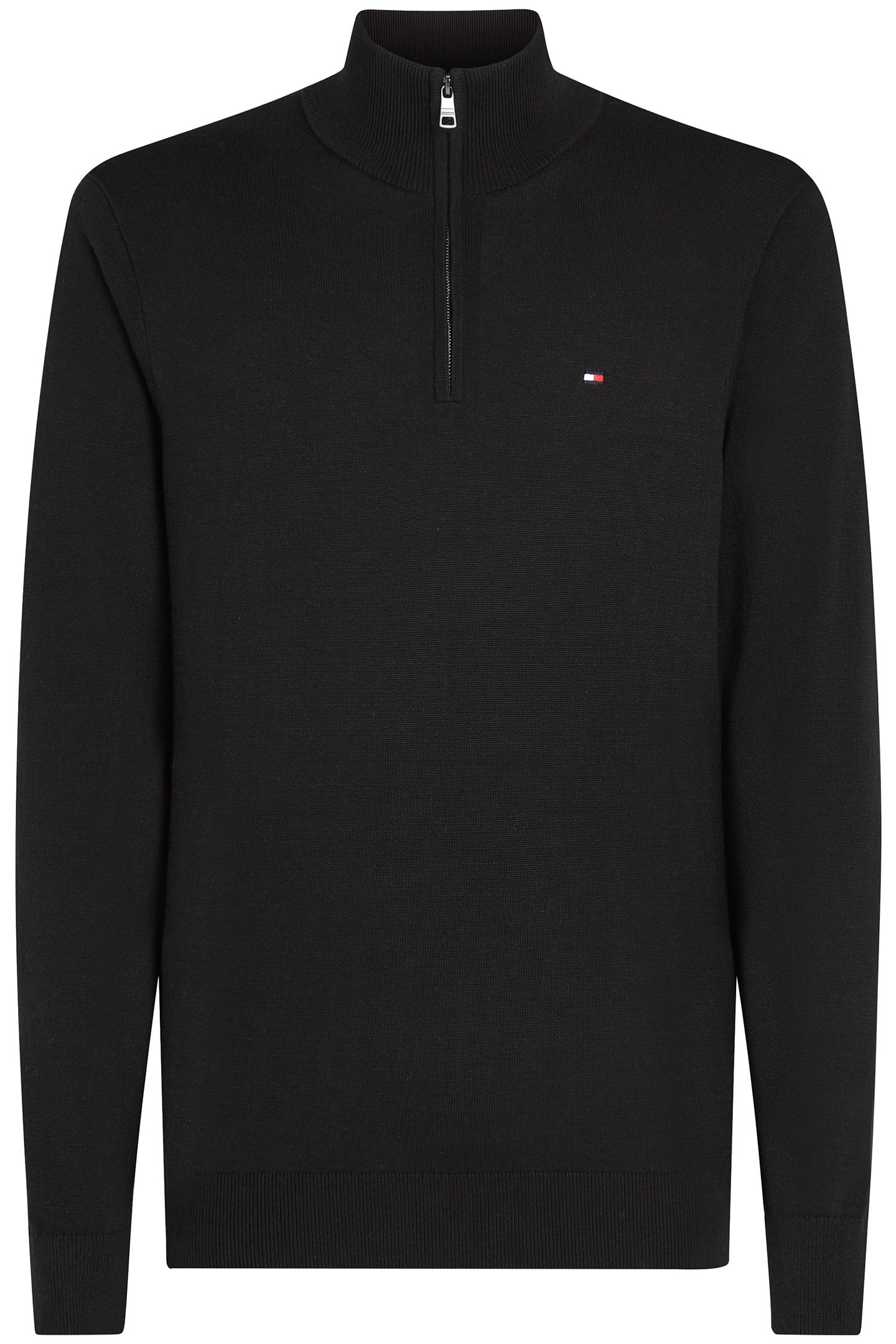 ESSENTIAL COTTON ZIP JUMPER BLACK 4