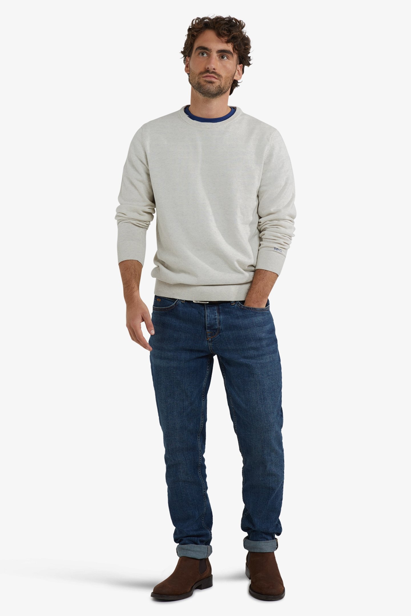 C-NECK SWEATER OFF WHITE 2