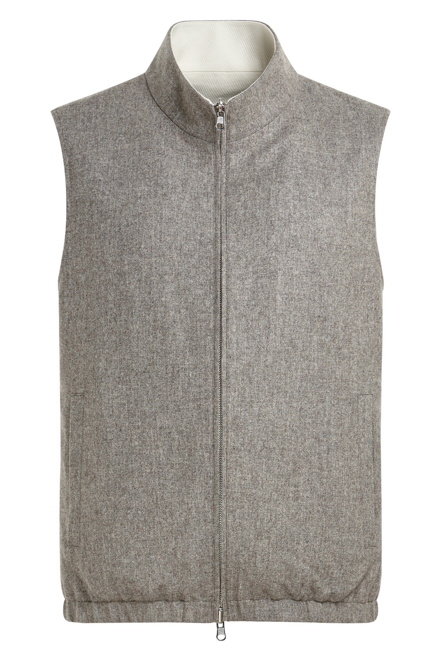 ZIPVEST-TAUPE TAUPE & OFF-WHITE 6