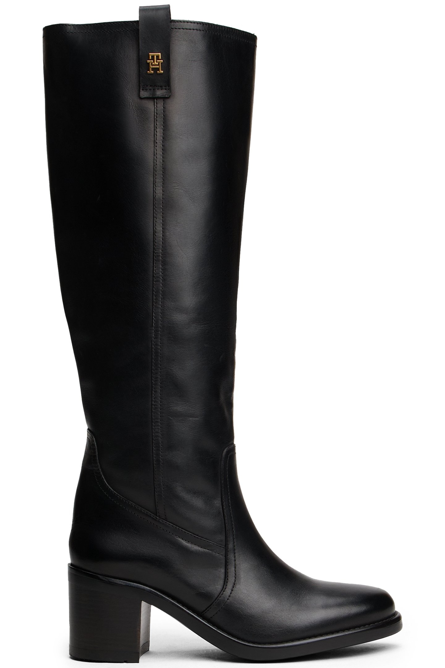 RIDING LEATHER LONG BOOTS BLACK 2