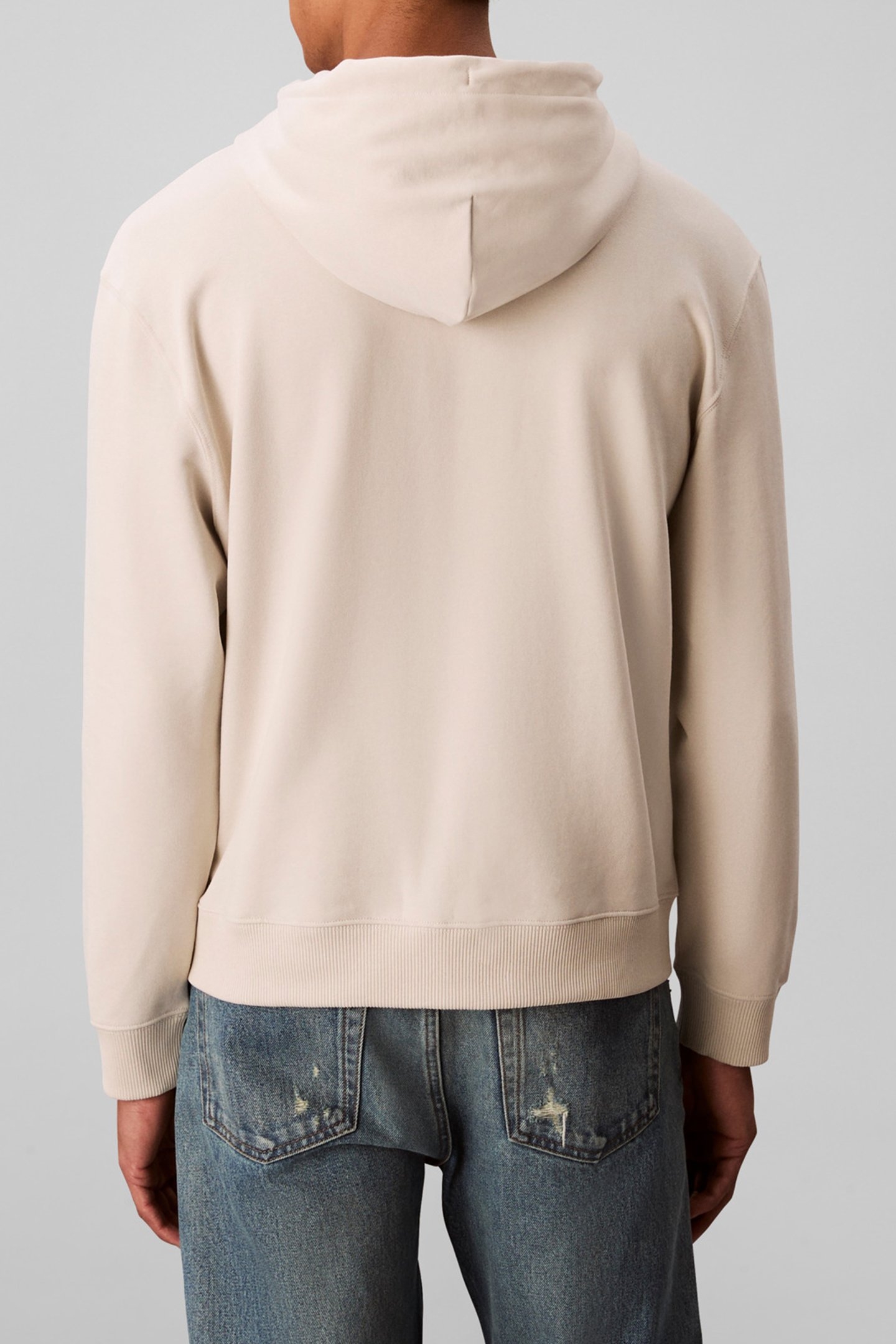 LONGSLEEVE TERRY MONOGRAM HOODIE CHALK 3