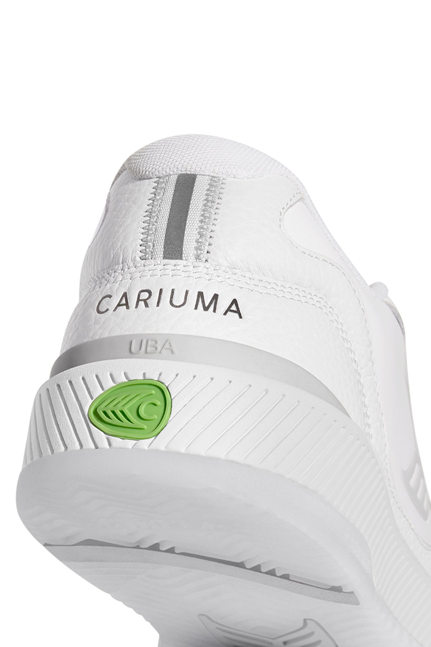 UBA PEBBLED LEATHER WHITE ICE LOGO 5