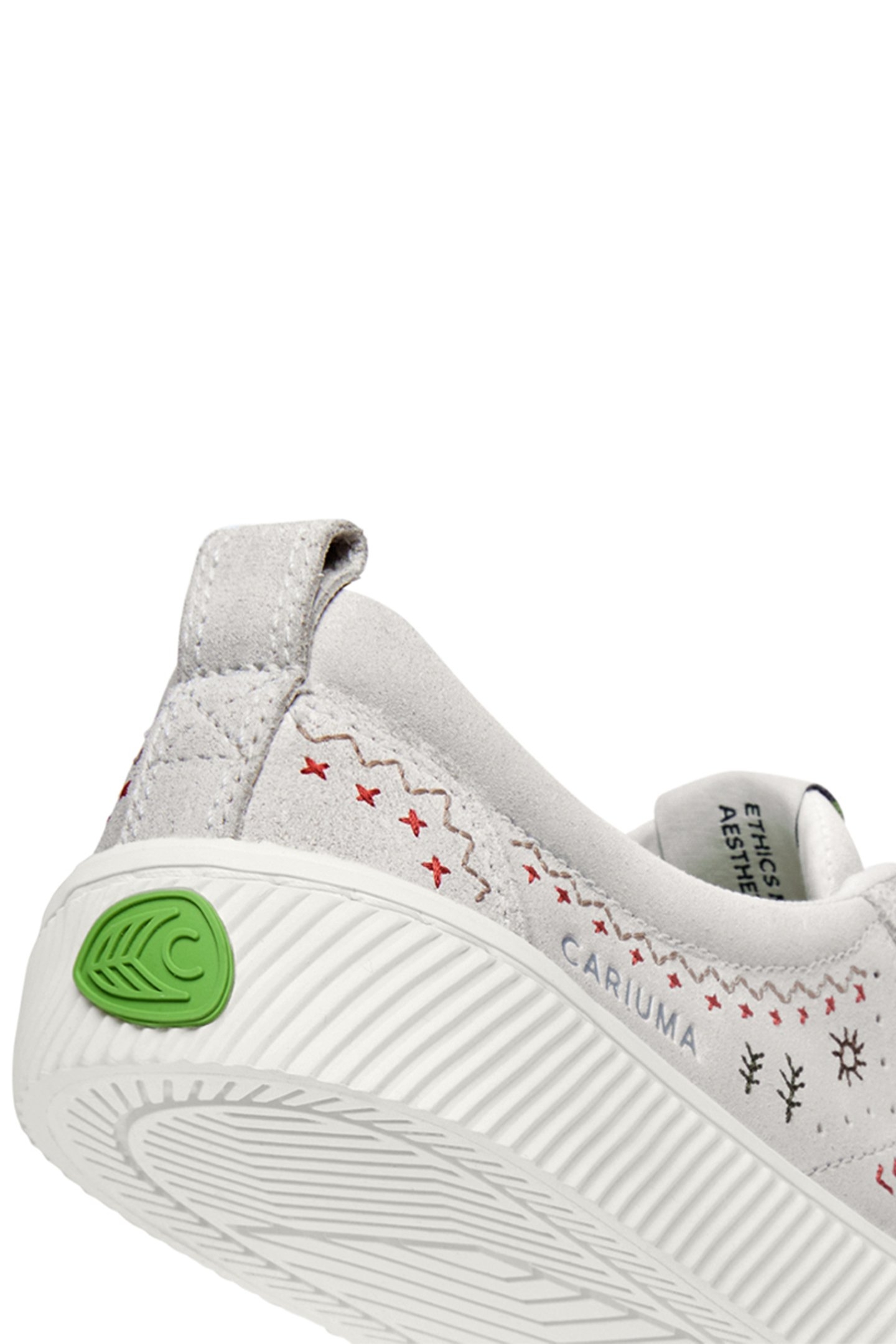 OCA SUEDE SMOKE WHITE EMBROIDERED 4