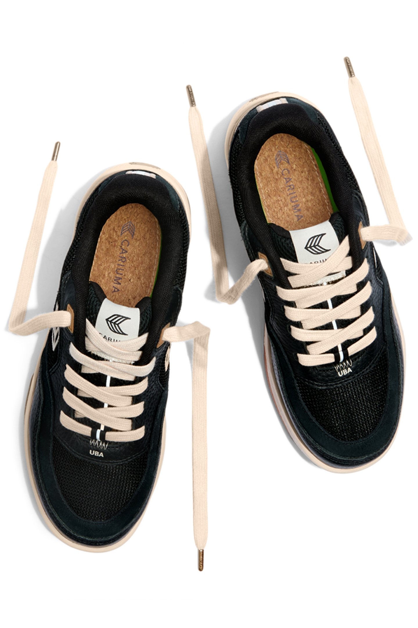 UBA PRO SUEDE AND MESH BLACK LIGHT CREAM LOGO 3