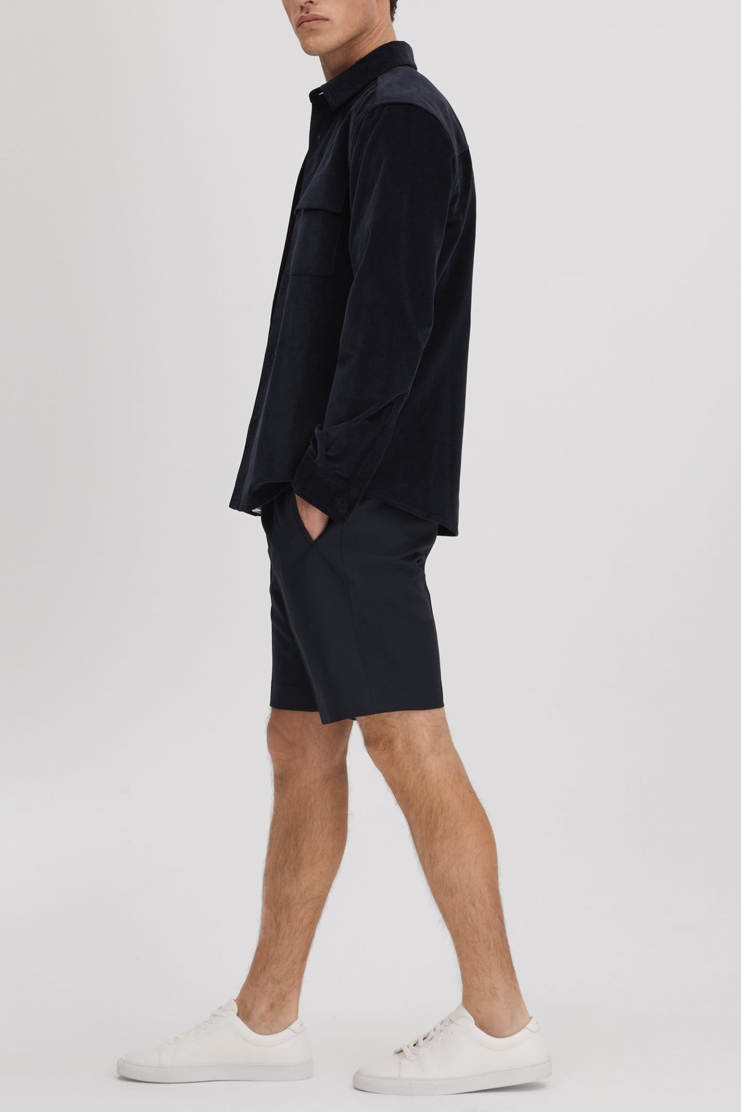 DRAWSTRING ELASTICATED WAIST SHORT NAVY 3